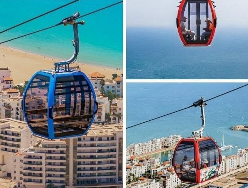 Vue panoramique baie d’Agadir depuis le télésiège