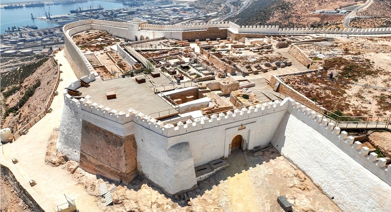 Télésiège Agadir de nuit vue sur la ville